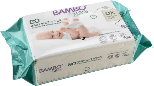 Niisutatud puhastusrätikud beebile, Bambo